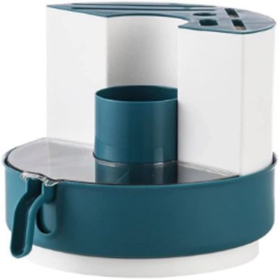 DEPILA Storage Bins Kitchen Knife Storage Inserted Rack Seasoning Box Rotatable Plastic Drainer Kitchenware Utensil Holder Supplies Shelf