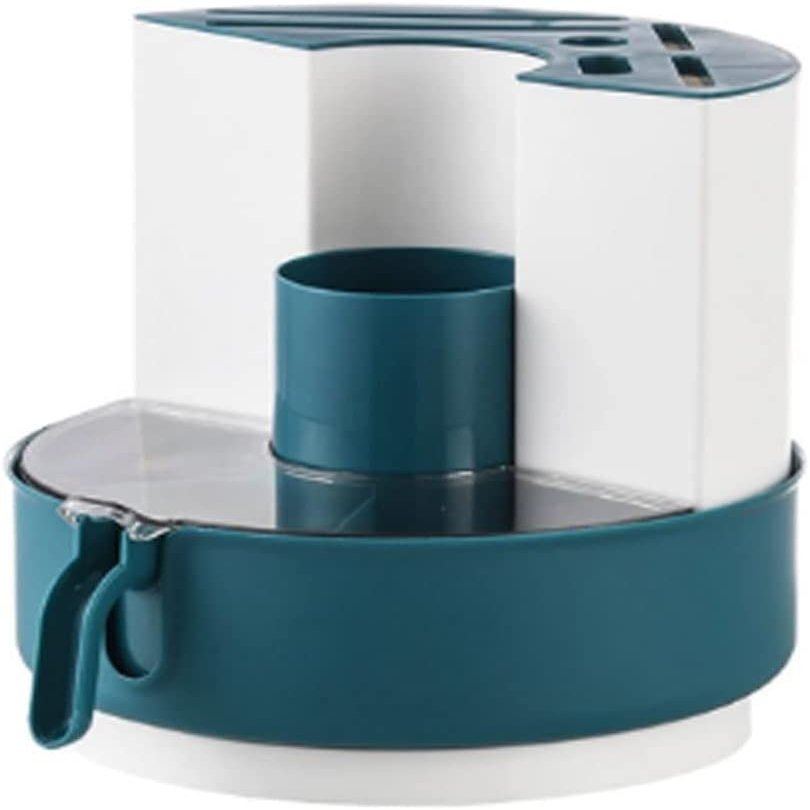 DEPILA Storage Bins Kitchen Knife Storage Inserted Rack Seasoning Box Rotatable Plastic Drainer Kitchenware Utensil Holder Supplies Shelf