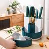 DEPILA Storage Bins Kitchen Knife Storage Inserted Rack Seasoning Box Rotatable Plastic Drainer Kitchenware Utensil Holder Supplies Shelf view 3