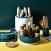 DEPILA Storage Bins Kitchen Knife Storage Inserted Rack Seasoning Box Rotatable Plastic Drainer Kitchenware Utensil Holder Supplies Shelf view 4