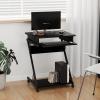 ALISENED 2 Tier Computer Desk with Keyboard Tray, 23.6" Home Office Desk Computer Workstation Rolling Study PC Laptop Table for Small Spaces,Z-Shaped Small Compact Study Table view 2