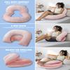 INSEN Reading Pillow, Back Pillow for Sitting in Bed and Couch, Gaming Pillow for Adults, Sit Up Support for Bed, Pink Bubble Velvet view 2