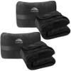 BlueHills 2-Pack Mini Premium Soft Plush Travel Blanket Pillow Airplane Essentials Flight Throw in Bag with Hand Luggage Strap Backpack Clip Accessories Portable Traveling Plane Blankets Black - M25 view 1
