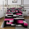 jejeloiu Pink Gray Black Abstract Bedspread Twin Size Modern Geometric Art Coverlet Set Geometry Rectangle Room Decorative Quilted Coverlet Quilted Set 2Pcs Bedspreads Quilt view 2