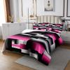 jejeloiu Pink Gray Black Abstract Bedspread Twin Size Modern Geometric Art Coverlet Set Geometry Rectangle Room Decorative Quilted Coverlet Quilted Set 2Pcs Bedspreads Quilt view 3
