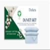 Delara GOTS Certified 100% Organic Cotton Duvet Cover Set 400TC, Long Staple Cotton, Ultra Soft, Silky, Moisture-Wicking, Smooth & Breathable, Duvet for Hot Sleepers with 8 Internal Ties view 1