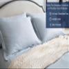 Delara GOTS Certified 100% Organic Cotton Duvet Cover Set 400TC, Long Staple Cotton, Ultra Soft, Silky, Moisture-Wicking, Smooth & Breathable, Duvet for Hot Sleepers with 8 Internal Ties view 4