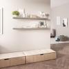 Ballucci Floating Shelves for Wall, 48" Wood Wall Shelf Set of 2, with Invisible Brackets for Bathroom, Living Room, Bedroom, Kitchen, Nursery, 8" Deep, Rustic Gray view 2