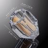 ROHNES Glass Toothpick Holder Dispenser Desktop Transparent Toothpick Holder Cotton Swab Storage Box Home Restaurant Hotel view 2