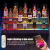 Cubehom LED Lighted Liquor Bottle Display Shelf, 24 Inch Bar Display Shelf, DIY Illuminated Bottle Shelf App & Remote Control, 3 Step Freestanding Holding Bottles Home Bar, Party, Grey JCFA20-1 view 3