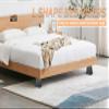 Ihomepark Bed Risers 4 Inch Heavy Duty, Square Furniture Frame Lift for Couch, Chair, Desk, Sofa and Bunk Bedpost, Set of 8 view 2