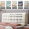 ZZYK Headboard Upholstered Oversized Reading Pillow Bedside Cushion Headboard Pillow 10cm Thickness Lumbar Positioning Support Backrest Day Bed Cushion,White,No Headboard 78.7" view 2