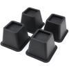 Ihomepark Bed Risers 4 Inch Heavy Duty, Square Furniture Frame Lift for Couch, Chair, Desk, Sofa and Bunk Bedpost, Set of 4 view 1