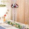 NUPTIO Gold Vase Wedding Centerpieces: 2 Pcs 29.5in Tall Crystal Flower Stand for Tables Elegant Metal Flowers Arrangement Vases for Weddings Birthday Party Anniversary Reception Home Decorations view 2
