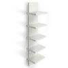 Bloddream 5 Tier Wall Shelves White, Vertical Column Shelf Floating Storage Home Decor Organizer Tall Tower Design Utility Shelving Bedroom Living Room, 30.7inch view 1