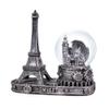 Antique Ferris Wheel Snow Globe Collectibles, Paris France Eiffel Tower Statue Figurine Table Centerpiece Desktop Decor for Home Office (Silver) view 1