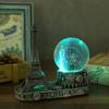 Antique Ferris Wheel Snow Globe Collectibles, Paris France Eiffel Tower Statue Figurine Table Centerpiece Desktop Decor for Home Office (Silver) view 3