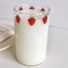 Coffee Cups Ceramic Strawberry Cute Glass Straw Creative Transparent Water Cup Milk Housewarming view 3