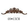 Onlay Wood Mouldings Wood Applique Wood Decal Carved UnpaintedLong Large Leaves Flower Rubber Wood Corner Furniture,C250,5 view 2