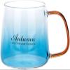 Coffee Mugs Clear Glass Coffee Mugs with Handle Colorful Painted Cups for Breakfast Coffee/Water/Oat/Tea/Milk Mug Large Gifts Blue for Coffee Milk view 1