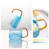 Coffee Mugs Clear Glass Coffee Mugs with Handle Colorful Painted Cups for Breakfast Coffee/Water/Oat/Tea/Milk Mug Large Gifts Blue for Coffee Milk view 4
