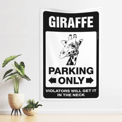 gaeruite Decor For Man Cave Giraffe Parking Only Tapestry Wall Hanging Asthetic Bedroom Assecories (Size : 75X100CM)
