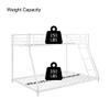 anwickjeff Metal Bunk Beds Twin Over Full Size,Heavy Duty Low Bunkbeds with Ladder & Safety Guard Rails for Kids Boys Girls Teens Adults,Space Saving & No Box Spring Need (White) view 4