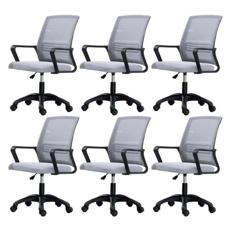 CraftThink Ergonomic Office Chair, Swivel Rolling Home Office Desk Computer Chair Reclining High Back Mesh Chair Gaming Chair with Lumbar Support, Tilt Available, Gray& Black 6 Pieces Set