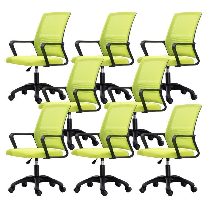 CraftThink Ergonomic Office Chair, Swivel Rolling Home Office Desk Computer Chair Reclining High Back Mesh Chair Gaming Chair with Lumbar Support, Tilt Available, Green& Black 8 Pieces Set