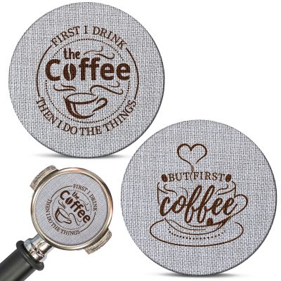 Yaomiao 2 Pieces 53.3mm Espresso Puck Screen, 1.7mm Thickness 150 Micrometre Reusable Barista Espresso Screen Stainless Steel Coffee Filter Mesh Plate for Bottomless Portafilter Filter Basket