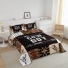 Boys Western Bull Skull Bedding Sets Brown Southwestern Boho Aztec Twin Comforter Set for Men Tribal Arrows Cowboy Quilt Comforter Wild West Longhorn Cattle Quilt Duvet Western Room Decor 2 Pcs view 2