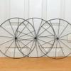 KRE Floral Garden Bicycle Wheel Metal Wire Wreath Rings 14 Inches Black Lightweight Round DIY Arts Craft Material Supplies Decor Making Centerpieces Floral Bouquet Decoration Pack of 4 with Bonus Thui view 3
