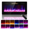 Zionheat 36 inches Electric Fireplace-Wall Fireplace for Living Room-Fireplace Heater Insert Wall Mounted with Remote Control,Timer,12 Flame Colors,750/1500W view 1