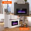 Zionheat 36 inches Electric Fireplace-Wall Fireplace for Living Room-Fireplace Heater Insert Wall Mounted with Remote Control,Timer,12 Flame Colors,750/1500W view 2