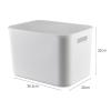 ANCATE Japanese-style pure white storage basket, wardrobe inside drawer organizing box, tabletop cosmetics storage box, covered stationery box  082L view 2