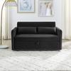Augensternchen Modern Convertible Velvet Sleeper Sofa Bed, 55" Velvet Sleeper Sofa, Modern Adjustable Pull Out Sofa Bed Casual Recliner Armchair, Riveted Trim, 2 Lumbar Pillows and Arm Pockets view 1