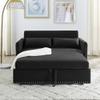 Augensternchen Modern Convertible Velvet Sleeper Sofa Bed, 55" Velvet Sleeper Sofa, Modern Adjustable Pull Out Sofa Bed Casual Recliner Armchair, Riveted Trim, 2 Lumbar Pillows and Arm Pockets view 3