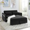 Augensternchen Modern Convertible Velvet Sleeper Sofa Bed, 55" Velvet Sleeper Sofa, Modern Adjustable Pull Out Sofa Bed Casual Recliner Armchair, Riveted Trim, 2 Lumbar Pillows and Arm Pockets view 4