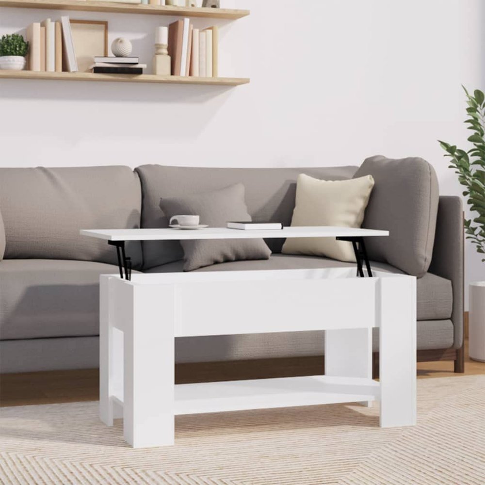 CUMYZO Coffee Table, Lift Top Coffee Table with Storage Shelf and Hidden Compartment, Modern Lift Top Table for Living Room, Wood Lift Tabletop 39.8"x19.3"x20.5"