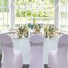Pack of 100 Sequin Silver Chair Sashes Bows Glitter Chair Bands with Buckle view 4