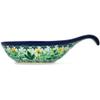 Polmedia Polish Pottery Condiment Dish UNIKAT - Green Tranquility Pattern Handmade in Boleslawiec Poland by Ceramika Artystyczna + Certificate of Authenticity view 3