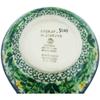 Polmedia Polish Pottery Condiment Dish UNIKAT - Green Tranquility Pattern Handmade in Boleslawiec Poland by Ceramika Artystyczna + Certificate of Authenticity view 4