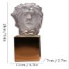 ALDEPO Sculpture Tabletop Crystal Glass Lion Head Sculpture Handmade Art Transparent Animal Bust Statue Decor (Size : Animal Horse) view 2
