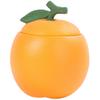 Hemoton Ceramic Canister with Lid Fruit Orange Shaped Tea Canister Sugar Bowl Salt Coffee Sugar Sealed Jar Small Cookie Jar Kitchen Food Storage Container view 1