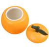 Hemoton Ceramic Canister with Lid Fruit Orange Shaped Tea Canister Sugar Bowl Salt Coffee Sugar Sealed Jar Small Cookie Jar Kitchen Food Storage Container view 4