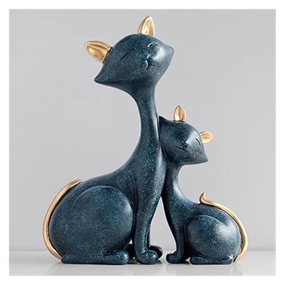 ALDEPO Sculpture Tabletop Lucky Cat Gift Resin Cat Room Cabinet Entrance Desktop Photography Props Toy Statue