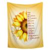 AMITAYUS Yellow Sunflower Prayer Blanket Bible Verse Healing Inspirational Sympathy Fleece Throw Religious Christian Gifts for Women Wife - Womens Gift Ideas - 90''x120'' view 1