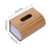 Rectangular Tissue Cover Holder Tissue Box Cover Dispenser Creative Wooden Tissue Box Napkin Organizer for Bathroom Bedroom Office and Car view 4