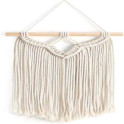 OMG Deals Macrame Tapestry Wall Art Handmade Hanging Decor for Bedroom, Living Room & Gallery (14 x 8 Inch) (Macrame-Wall Hanging-#3, Pack of 2)