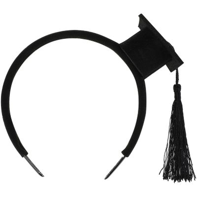 ifundom Graduation Hat Headband with Black Tassel Mini Bachelor Cap Headband for Graduation Party Dress Up Costume Accessory